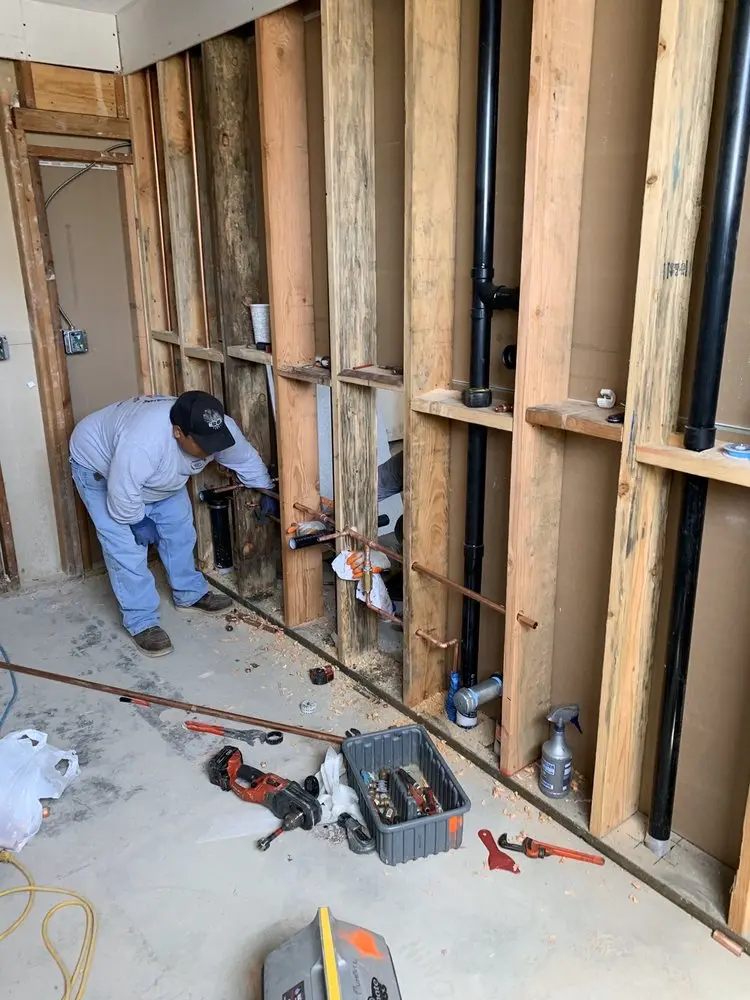 Commercial rough-in plumbing for Water Heater Replacement in University West